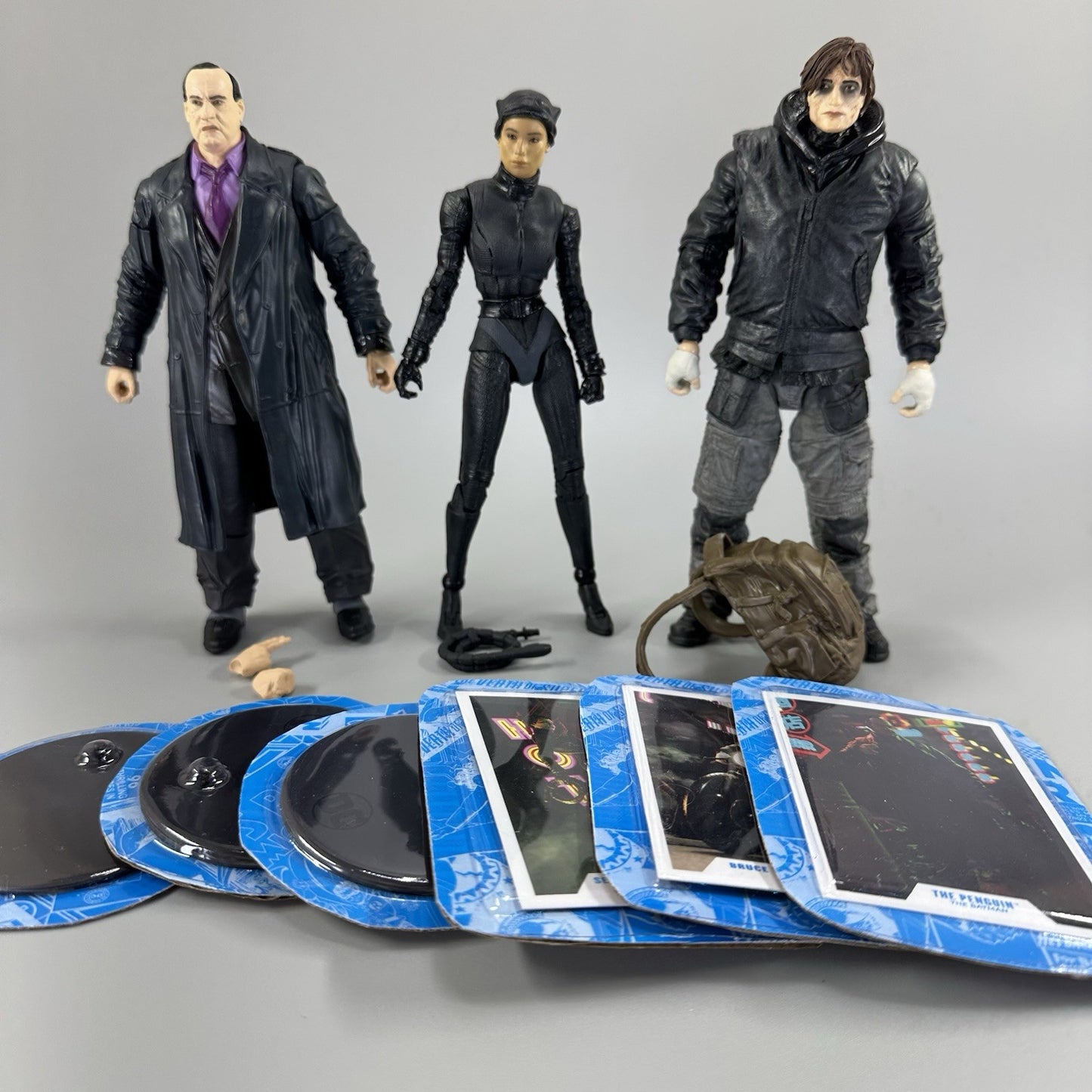 McFarlane DC Multiverse The Batman Penguin Catwoman & Bruce Wayne 7" Figures Lot