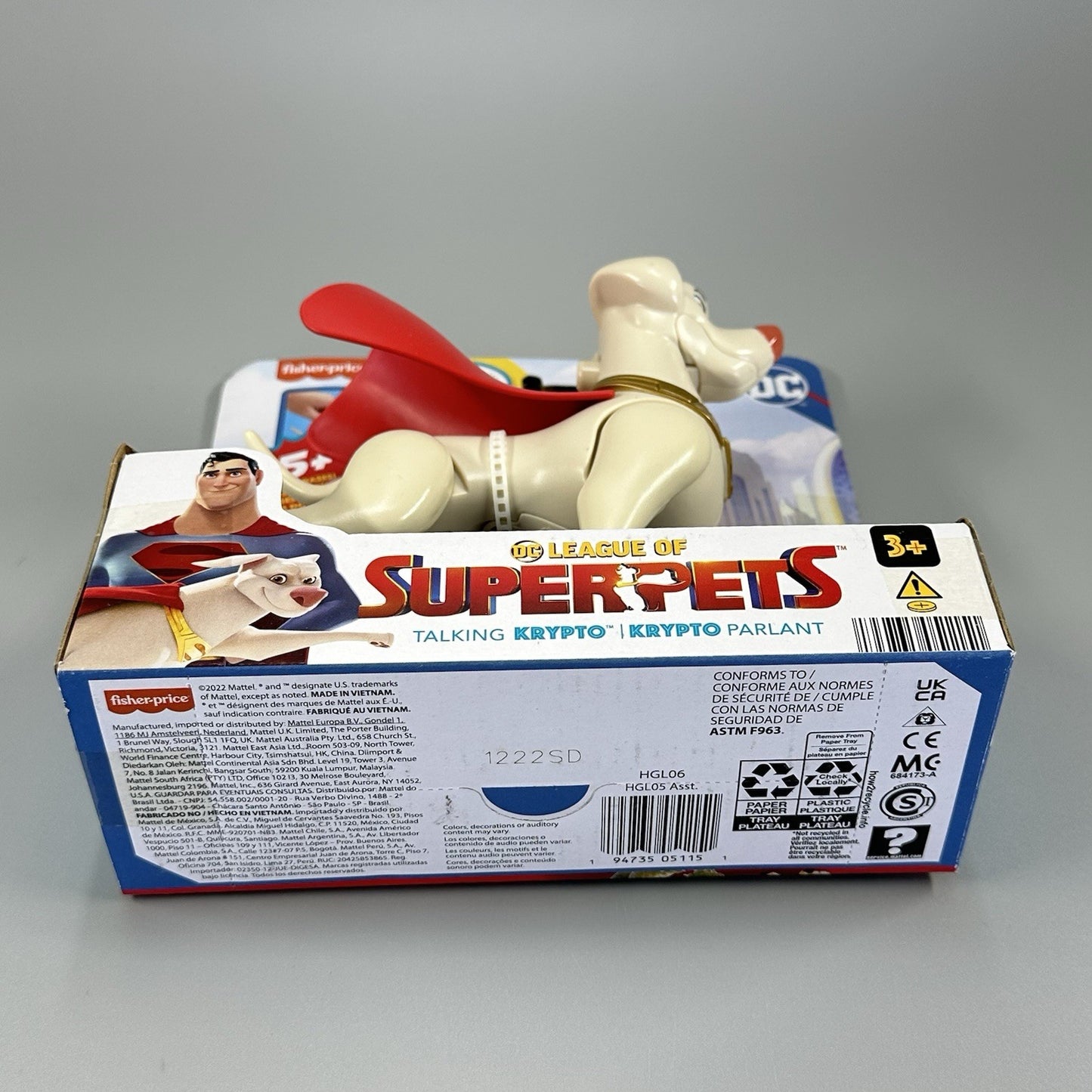 Fisher-Price DC League of Super-Pets Talking Krypto 6" Action Figure – Brand New