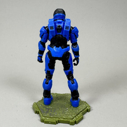 World of Halo Blue Spartan Gungir 4.5" Action Figure from UNSC Checkpoint