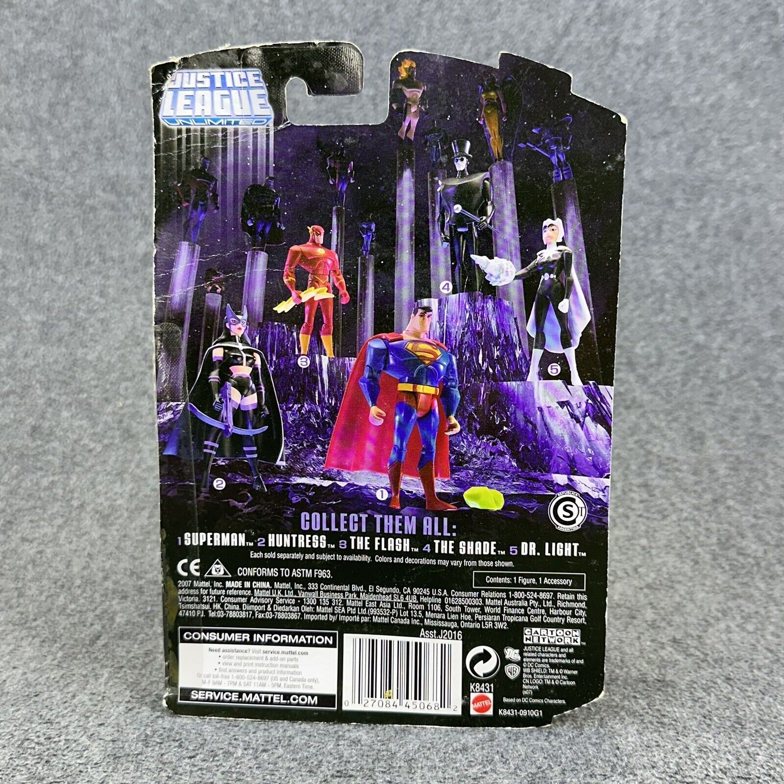 DC Super Heroes Justice League Unlimited Huntress 4" Action Figure Purple Card