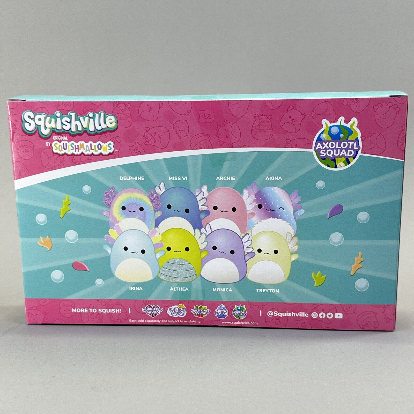 Squishmallows Squishville Axolotl Squad 2" Plush Limited 8-Pk Set - Brand New