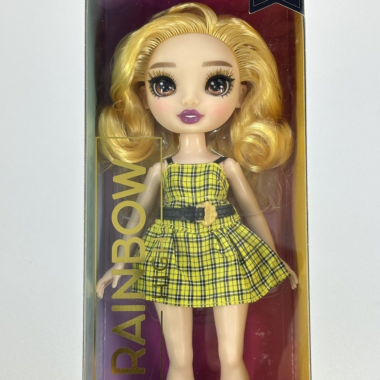 Rainbow High "Sheryl Meyer" Yellow & Black Plaid Fashion Doll Series #3 New