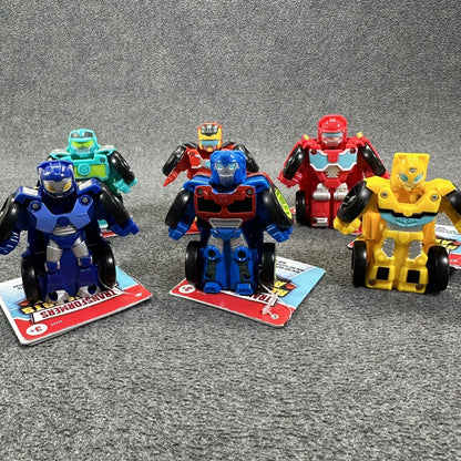 Lot of 6 Playskool Transformers Heroes Rescue Bots Academy Mini Bot Racers - New