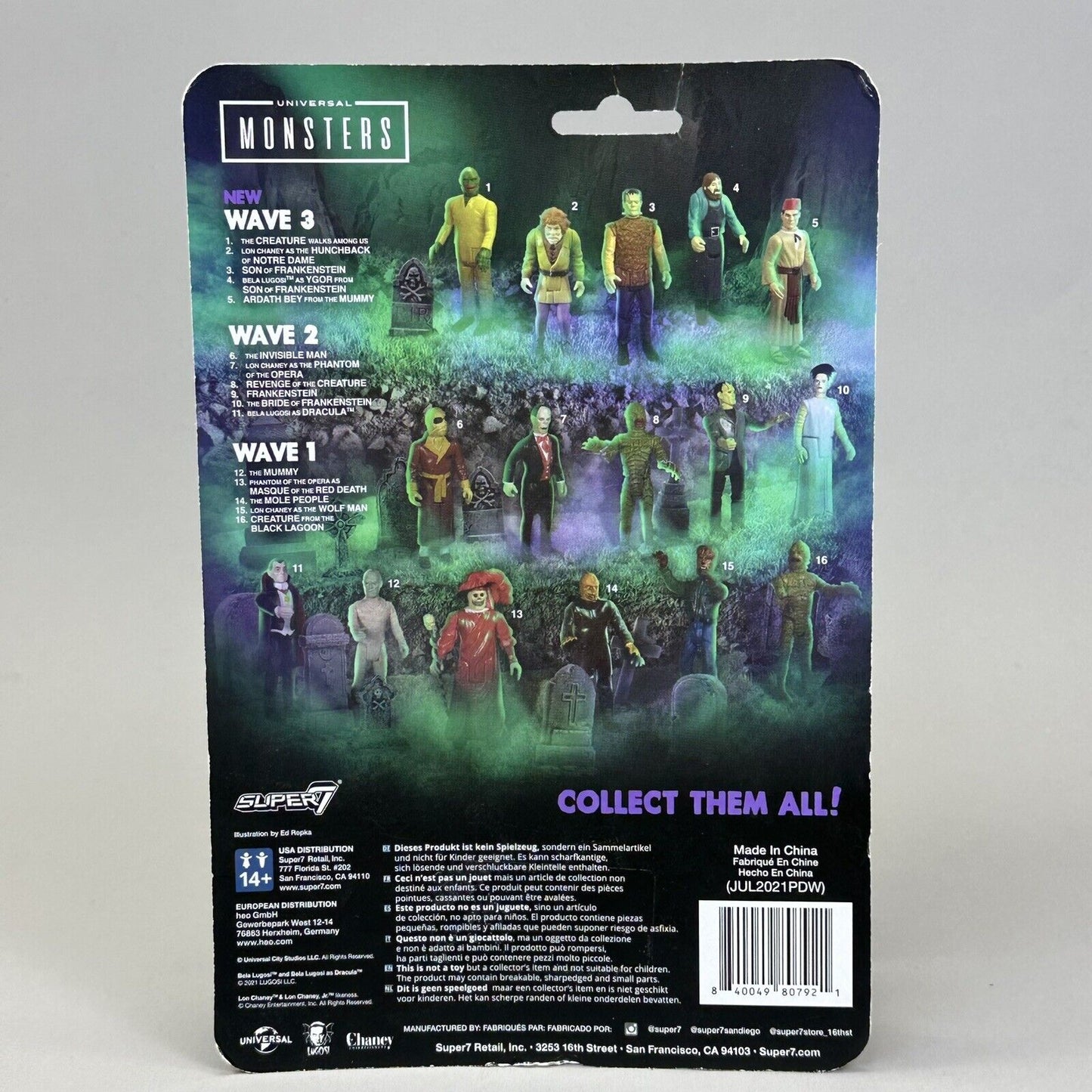 Super7 Universal Monsters The Hunchback of Notre Dame 3.75" Reaction Figure New