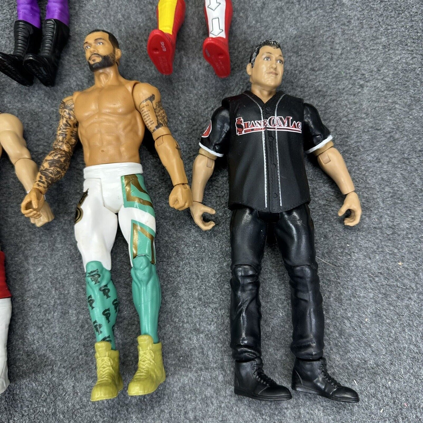 WWE Mattel Basic Lot of 5 Wrestling Action Figures Rey M. Finn Valor Shane