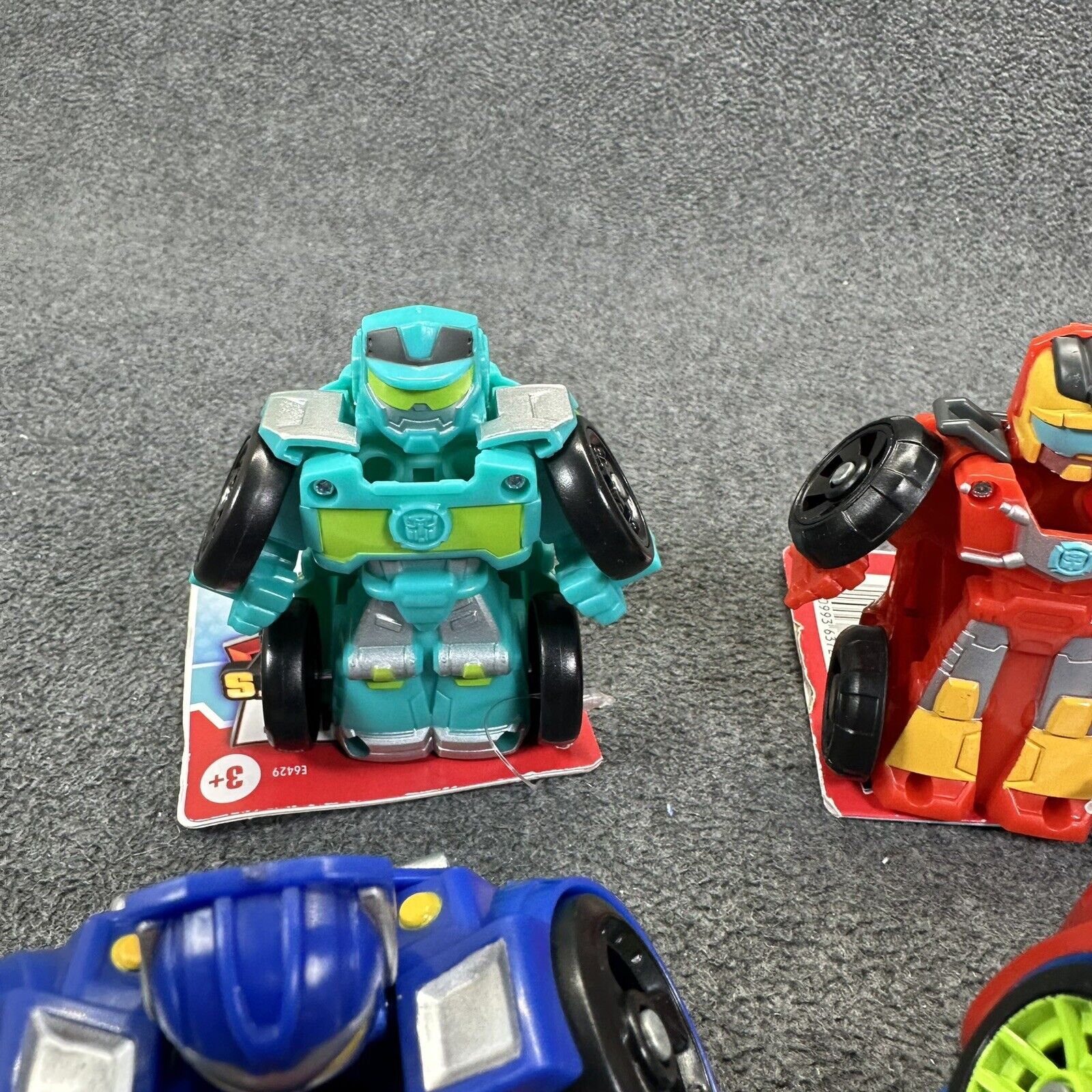 Lot of 6 Playskool Transformers Heroes Rescue Bots Academy Mini Bot Racers - New