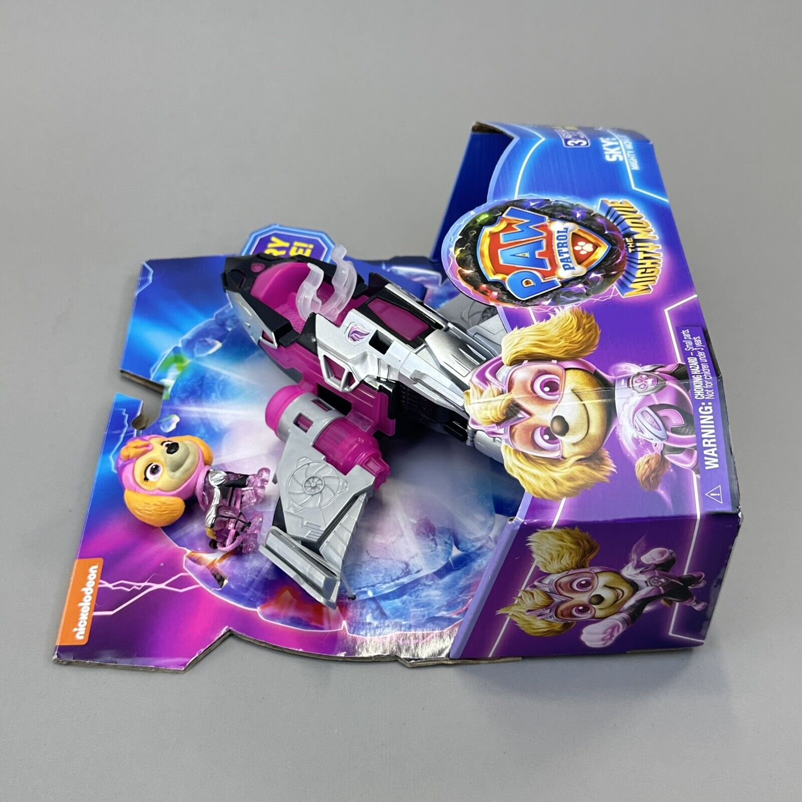 PAW Patrol: The Mighty Movie Skye Jet With Figure Lights Sounds - Brand New