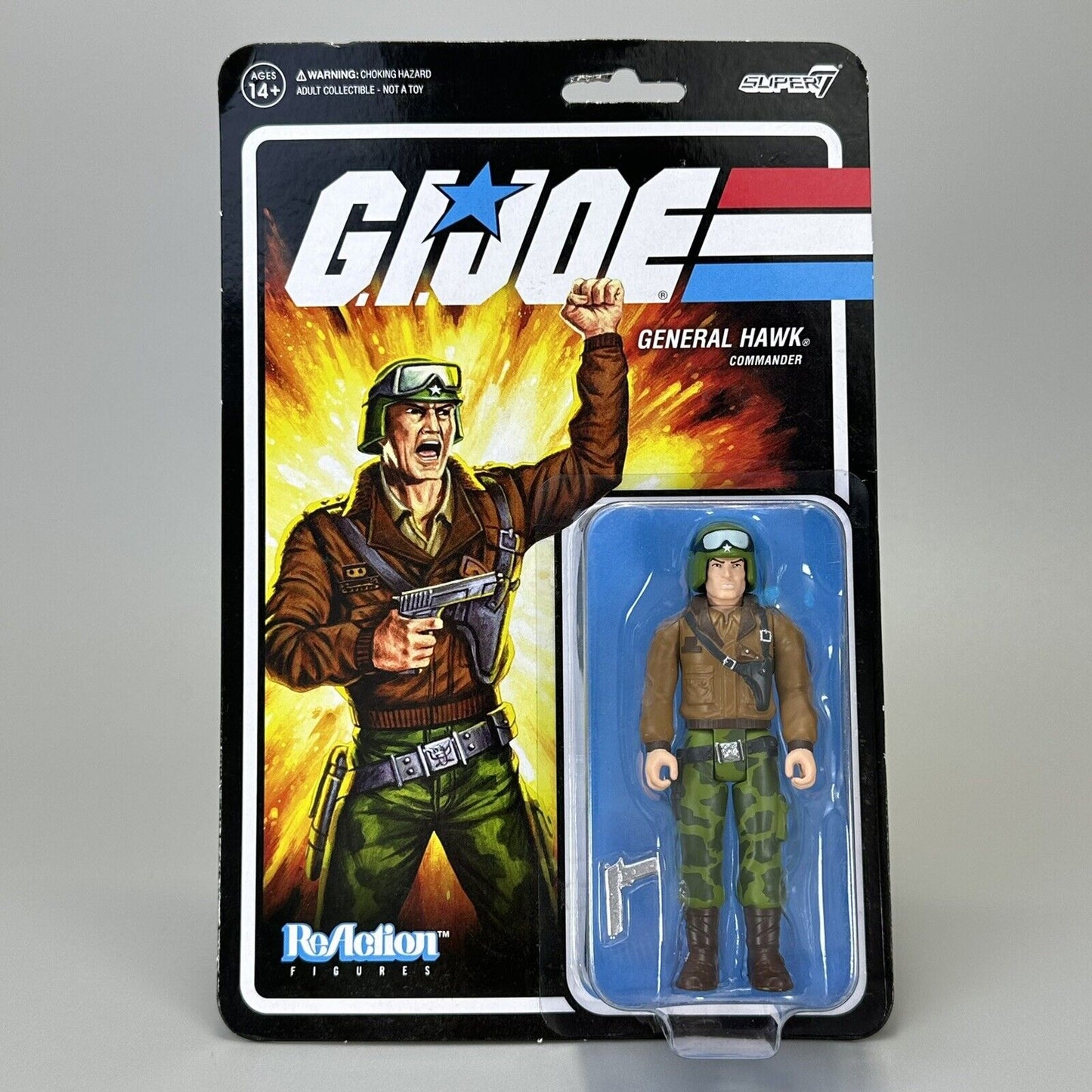 Hasbro Super7 G.I. Joe ReAction Wave 7 General Hawk 3.75" Action Figure - New