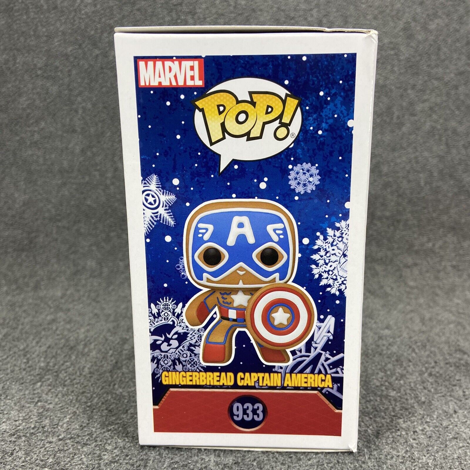 Funko Pop! Holiday Marvel Gingerbread Captain America #933 Vinyl Christmas - New