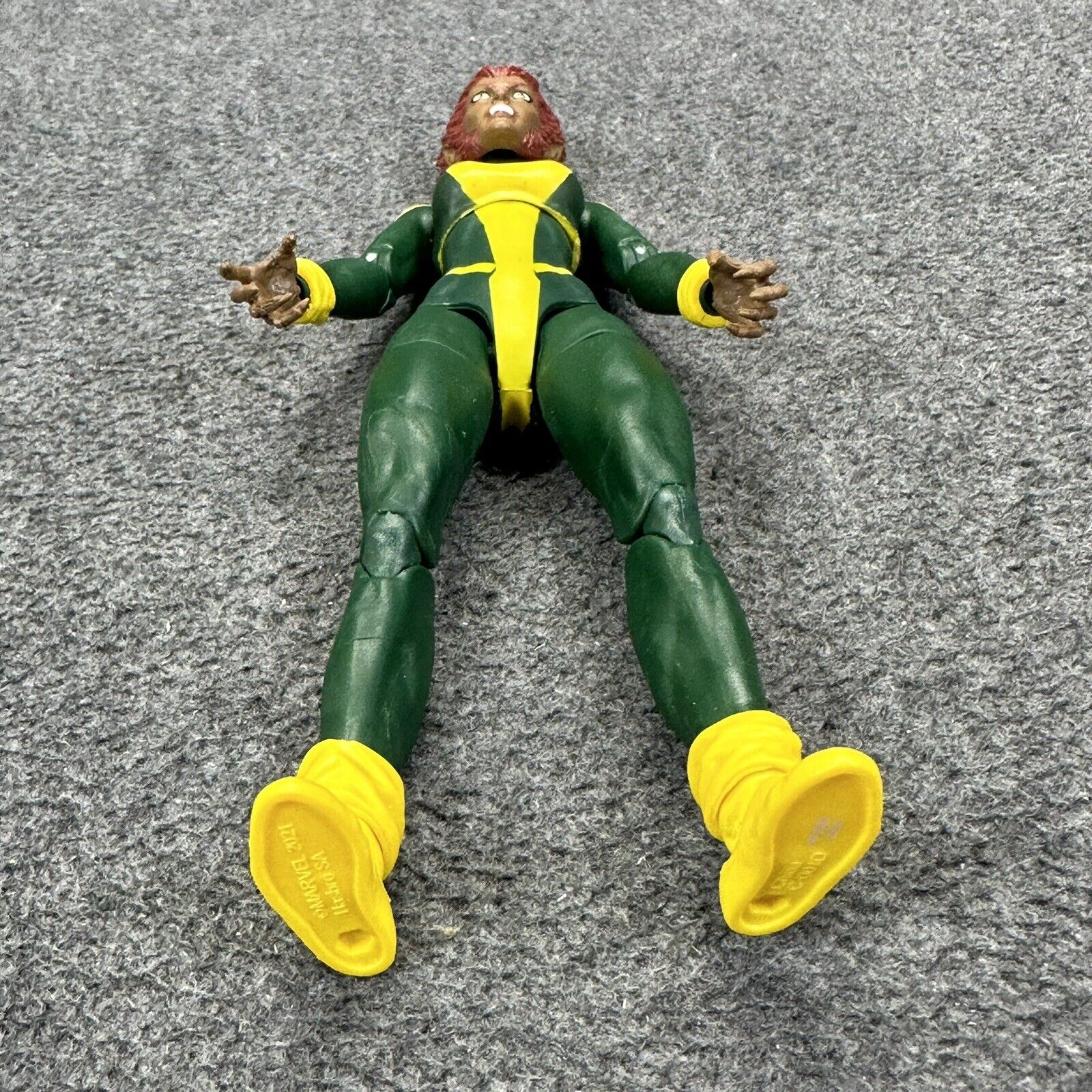 Marvel Legends Wolfsbane 6" Action Figure Head/Hands Green Suit Kitbash