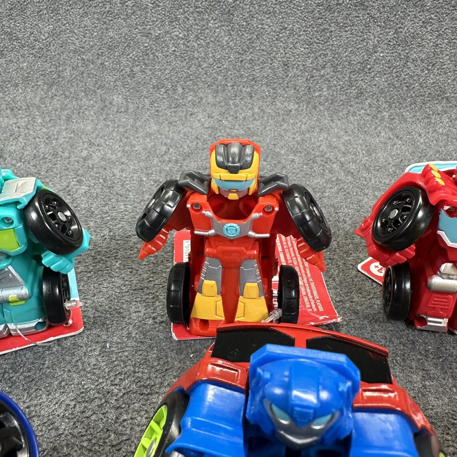 Lot of 6 Playskool Transformers Heroes Rescue Bots Academy Mini Bot Racers - New