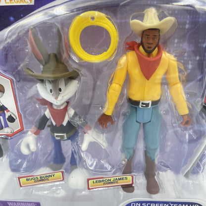 Space Jam New Legacy Cowboy Bugs Bunny Lebron James Moose 5" Figure 2 Pack - New