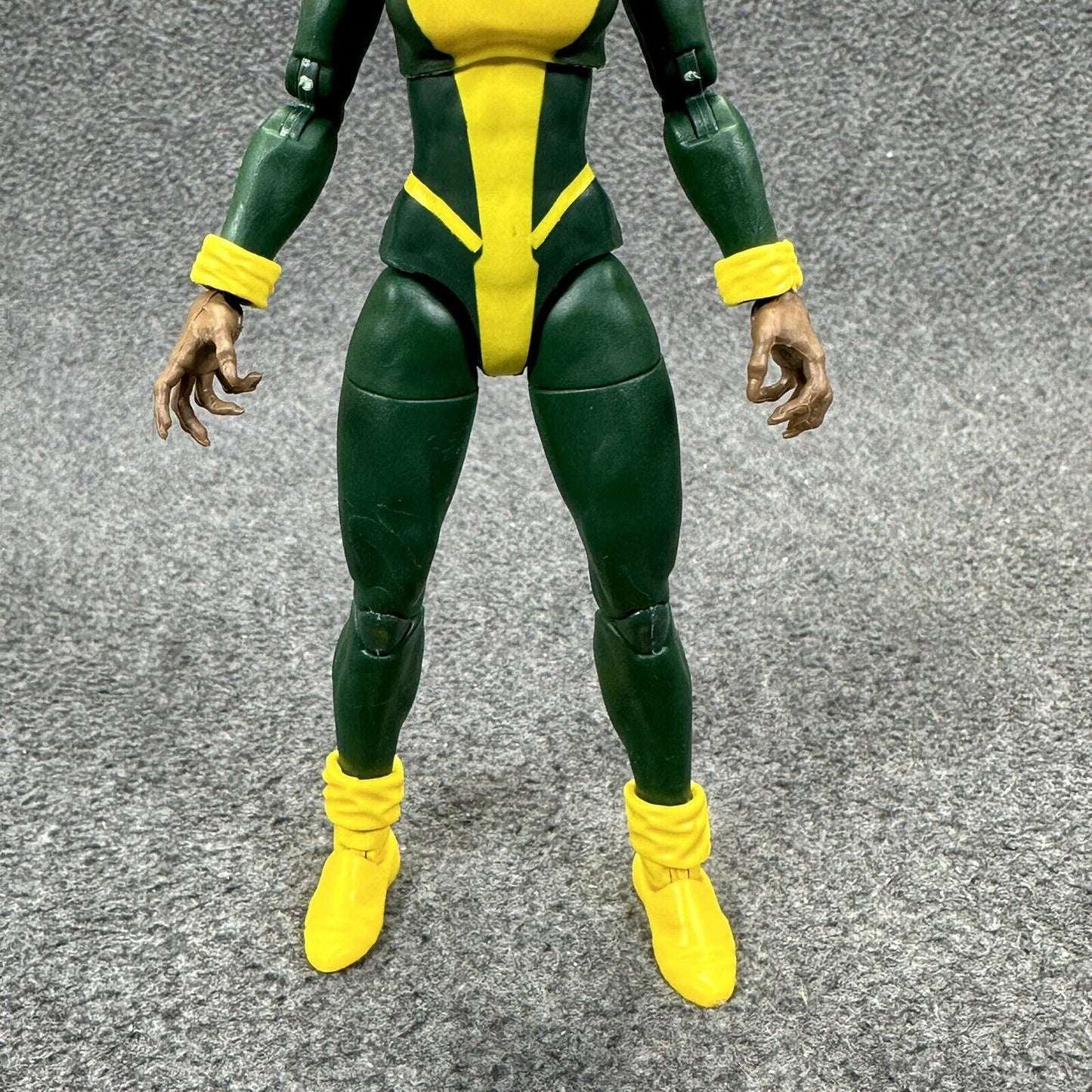 Marvel Legends Wolfsbane 6" Action Figure Head/Hands Green Suit Kitbash