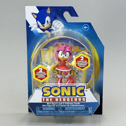 Sonic The Hedgehog Amy 2.5" Action Figure with 2 Collector Cards Sega Brand New