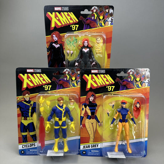 Marvel Legends Retro Card X-Men 97 Cyclops Jean Grey & Madelyne Pryor 6" Figures