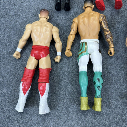 WWE Mattel Basic Lot of 5 Wrestling Action Figures Rey M. Finn Valor Shane