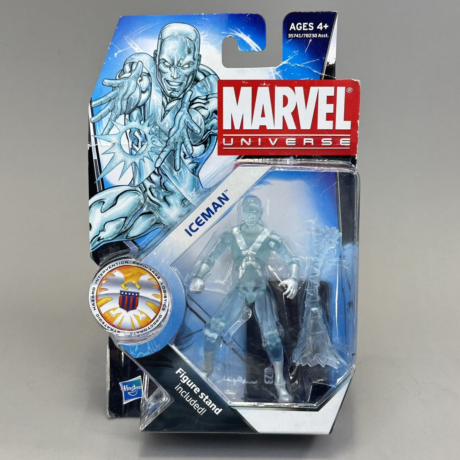 Hasbro Marvel Universe X-Men Iceman 3.75” Action Figure with Stand - Sealed