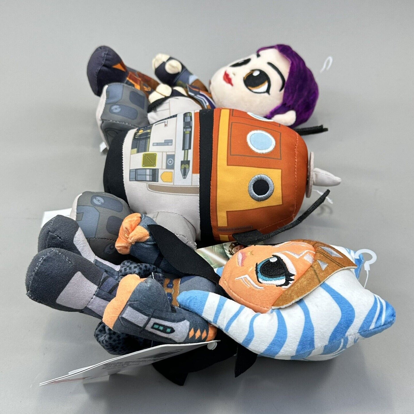 Mattel Star Wars CHOPPER (C1-10P) Ahsoka & Sabine Wren 9" Plushies Bundle - NWT