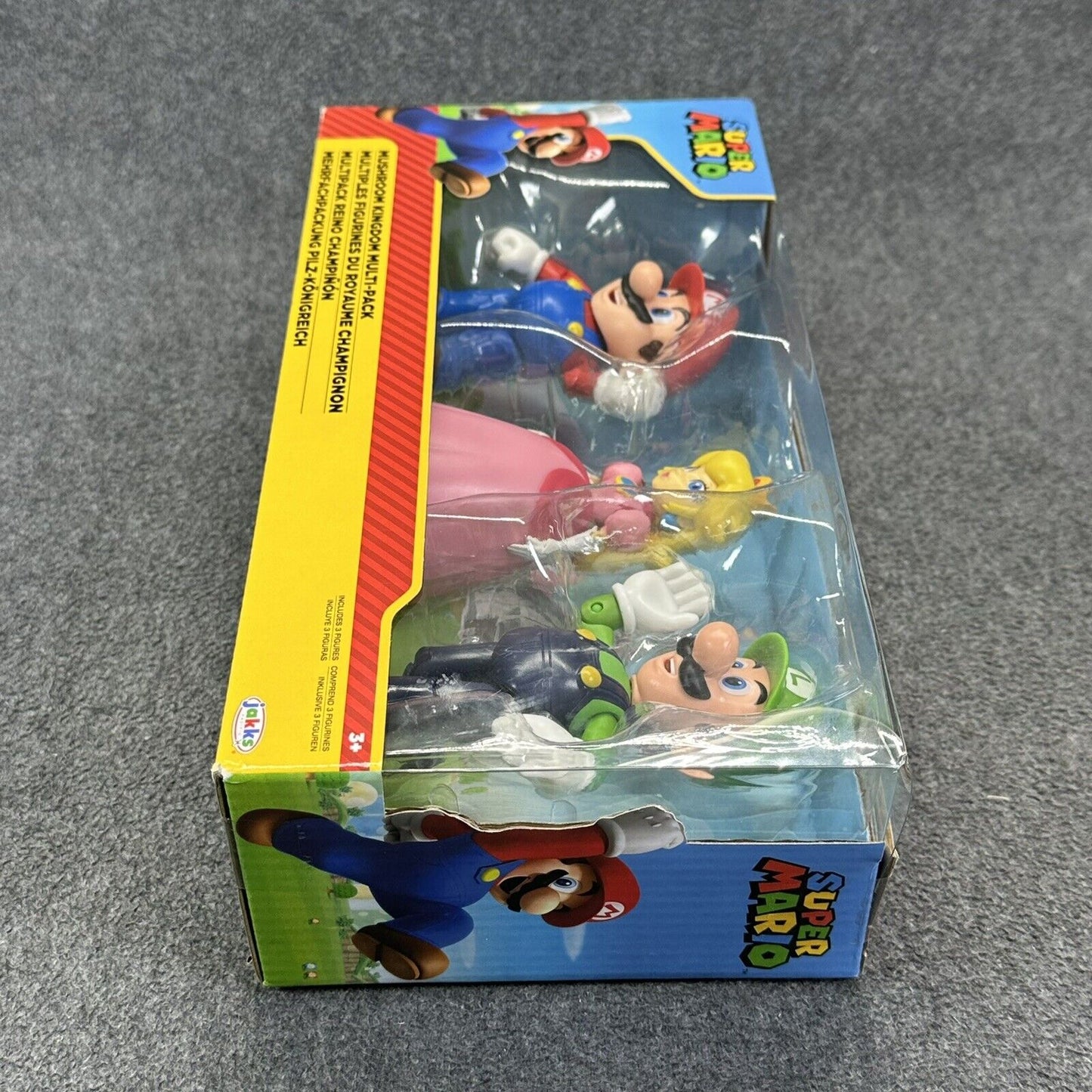 Super Mario Mushroom Kingdom Multi-Pack Mario Peach Luigi 4" Action Figures