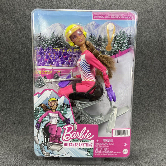 Barbie You Can Be Anything Para Alpine Skier Winter 12" Doll w/ Gear - Brand New