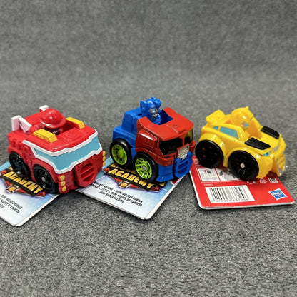 Lot of 3 Playskool Transformers Heroes Rescue Bots Academy Mini Bot Racers - New