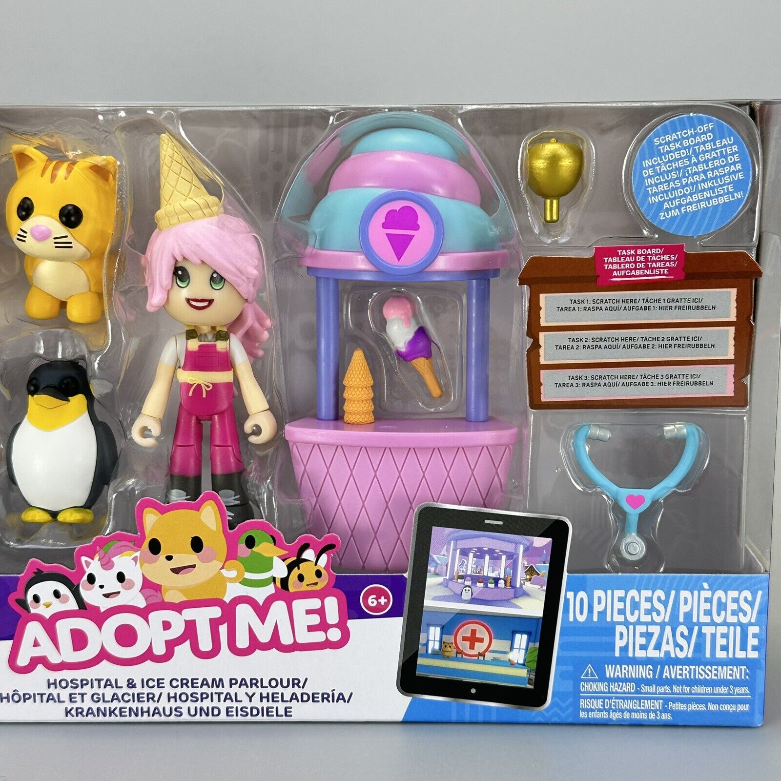 Roblox Adopt Me! Hospital & Ice Cream Parlour Friends Pk Bundle w/ Virtual Code