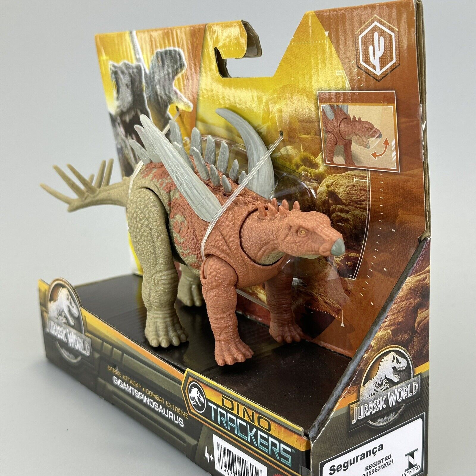 Mattel Jurassic World Strike Attack Gigantspinosaurus Dinosaur Figure 7" Length