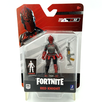 Fortnite Red Knight Legendary Micro Series 2.5" Action Figure w/ Gun - Brand New