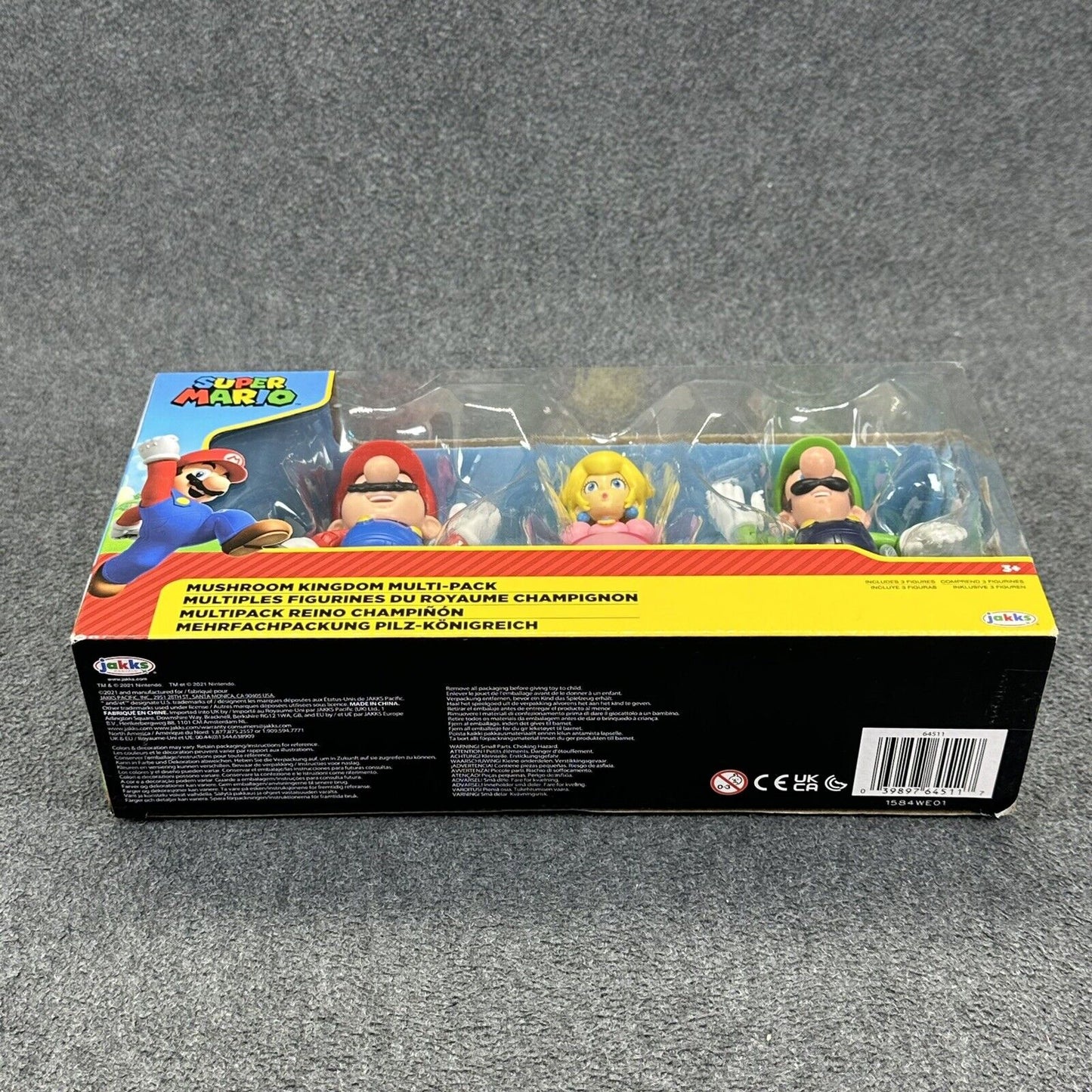 Super Mario Mushroom Kingdom Multi-Pack Mario Peach Luigi 4" Action Figures