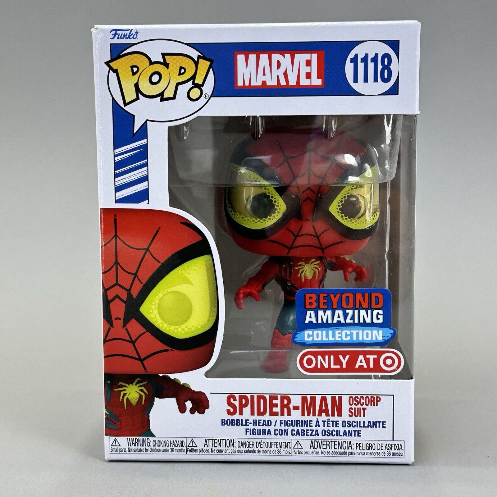 Funko Pop! Marvel -Spider-Man Oscorp Suit Exclusive #1118 Vinyl Figure