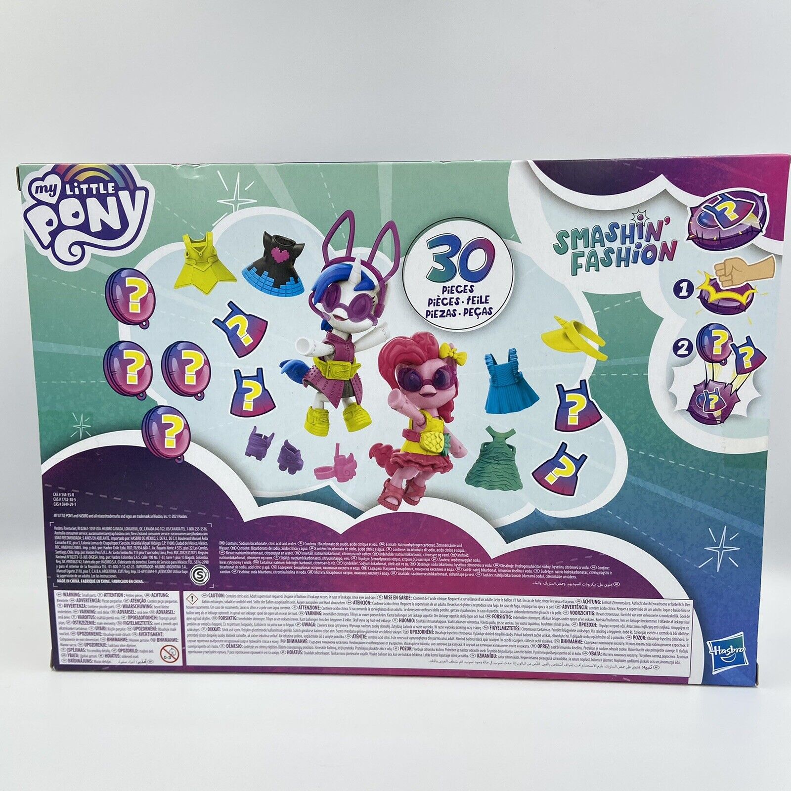 My Little Pony Smashin Fashion Pinkie Pie and DJ Pon-3 Pony Life 30 Pcs. New