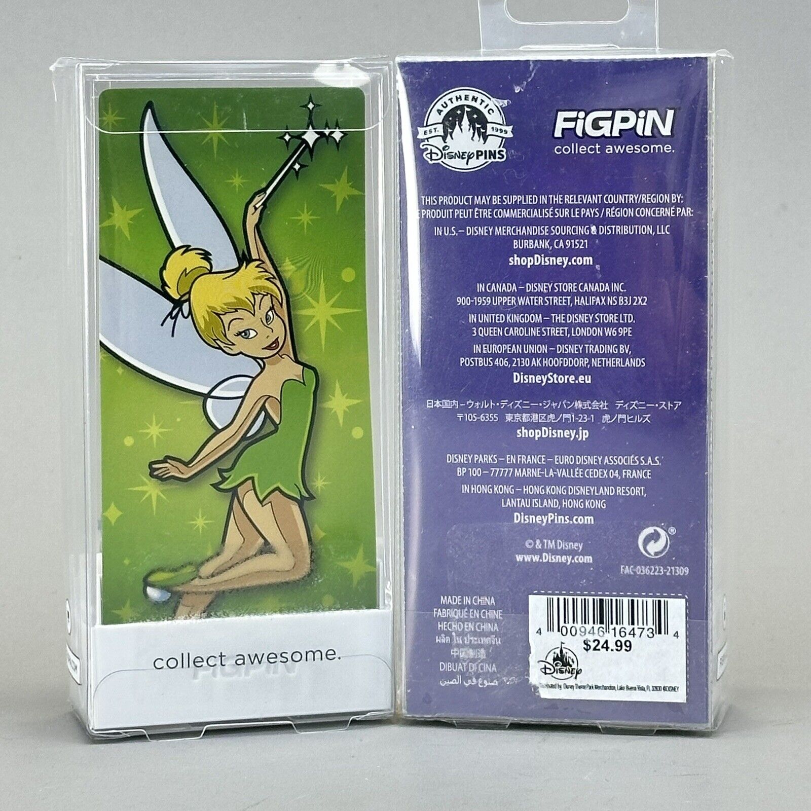 Disney Parks FIGPIN 683 Figment & 647 Tinker Bell Pins Limited Release Exclusive