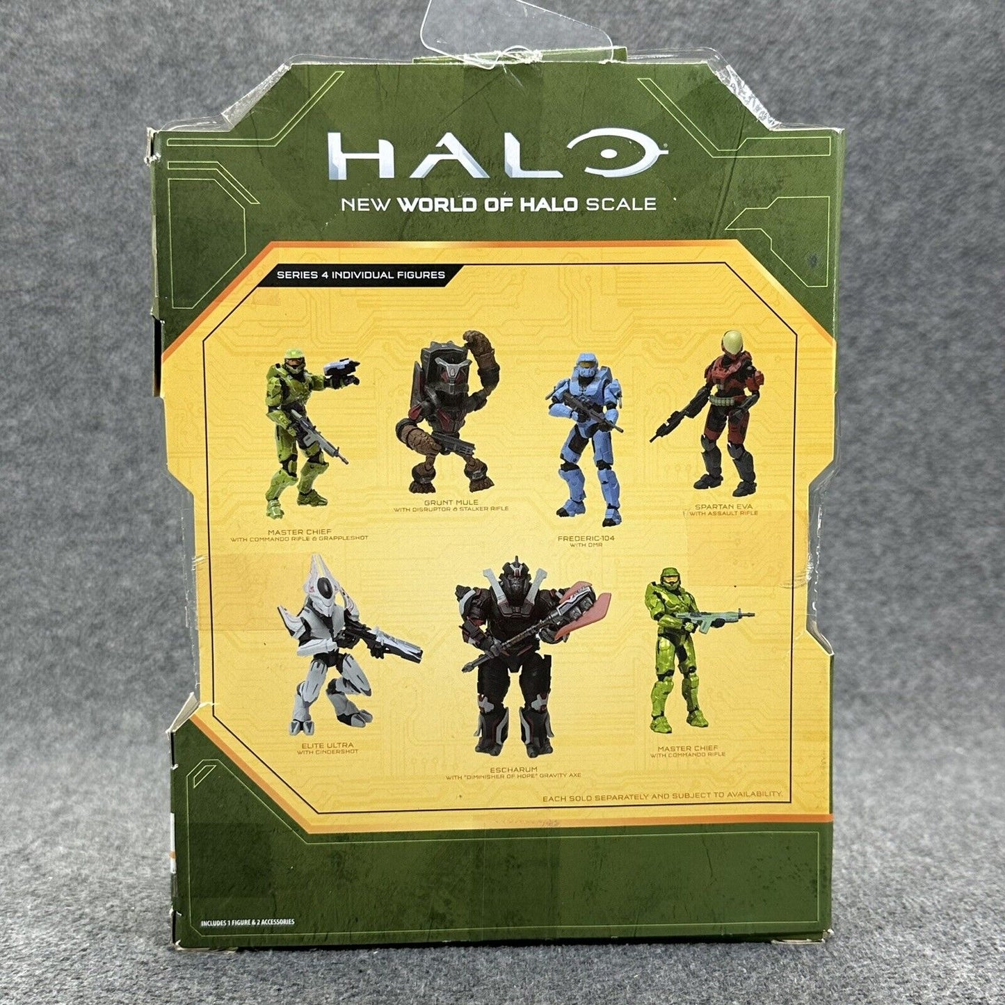 Halo Series 3-4 Master Chief Escharum Spartan Eva Grunts & Frederic 5" Figures