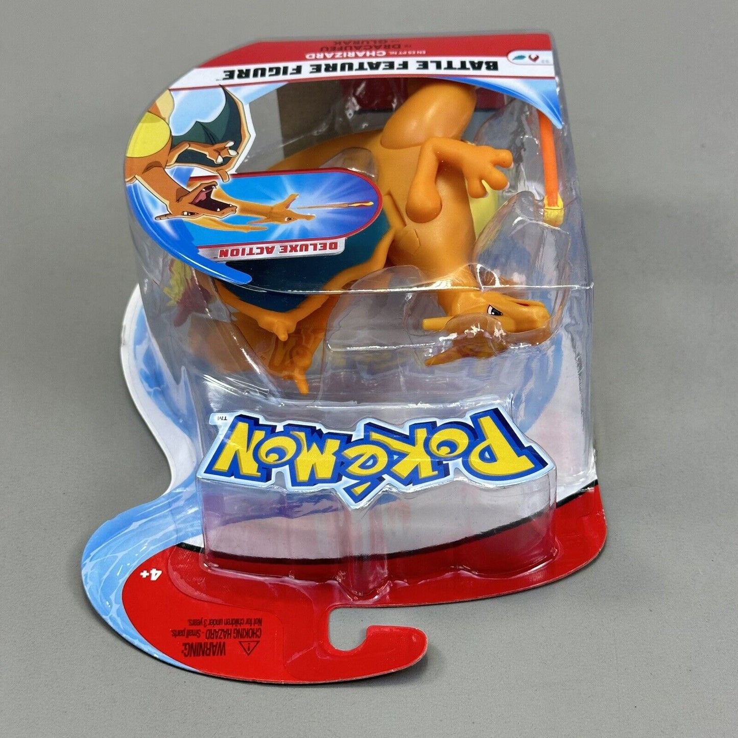 Pokémon Charizard Battle Feature Figure Deluxe 4" Action Figure Jazwares - New