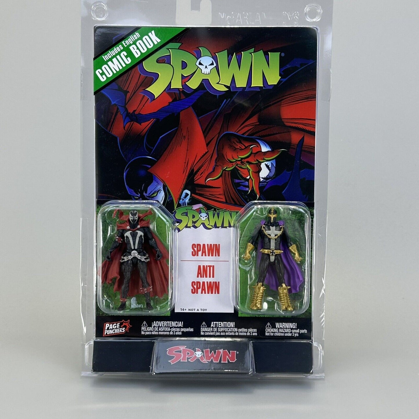 McFarlane Page Punchers Spawn vs. Anti-Spawn 3" Figure 2-Pack w/ Comic - New