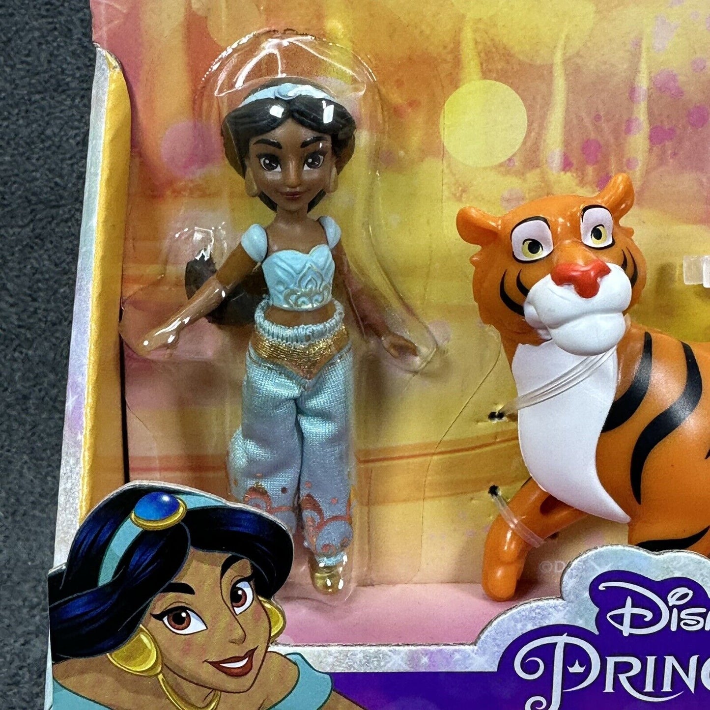 Disney Princess JASMINE & RAJAH 4" Action Figure Doll Set Mattel - Brand New