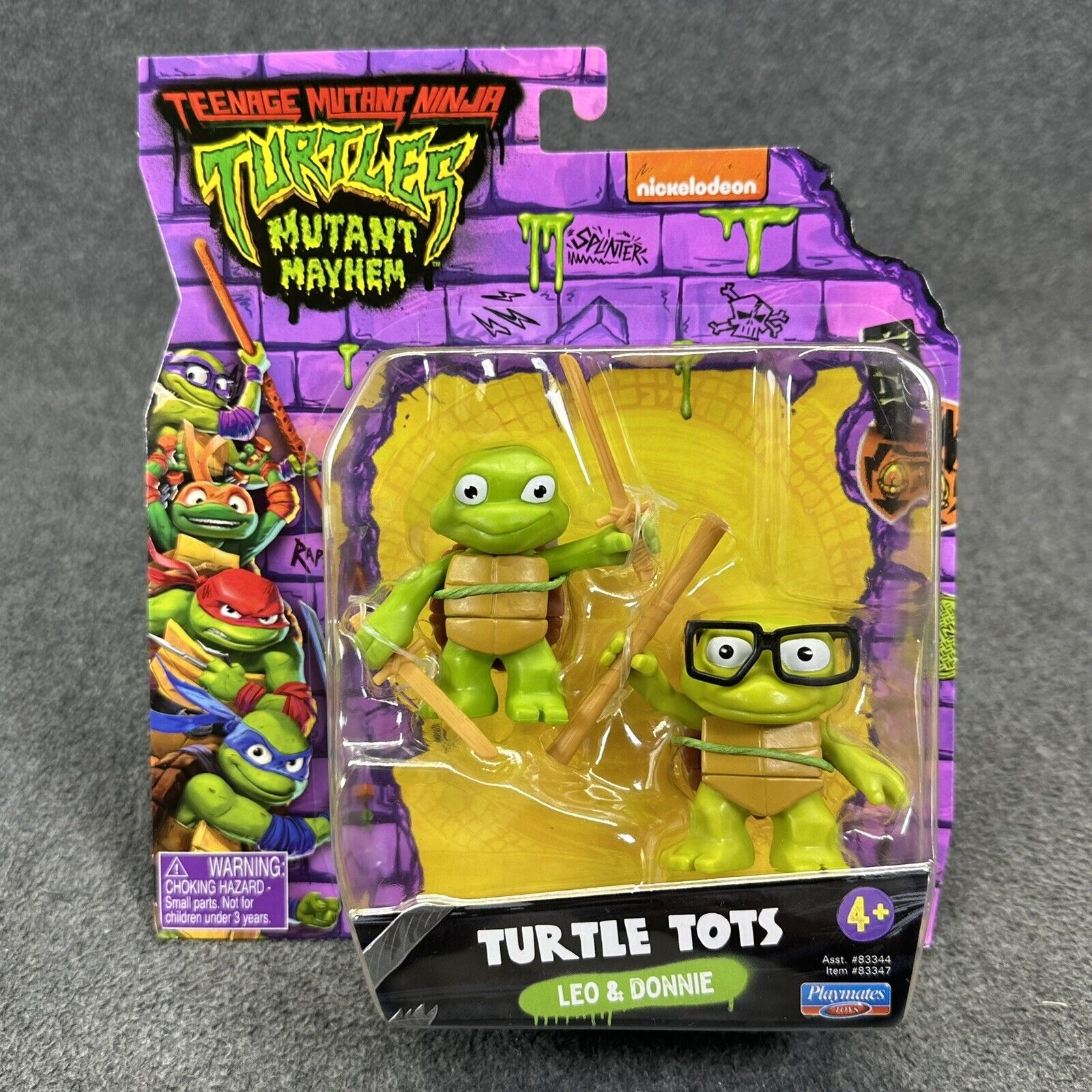 Teenage Mutant Ninja Turtles Mutant Mayhem Tots Raph Mikey & Leo Donnie Figures