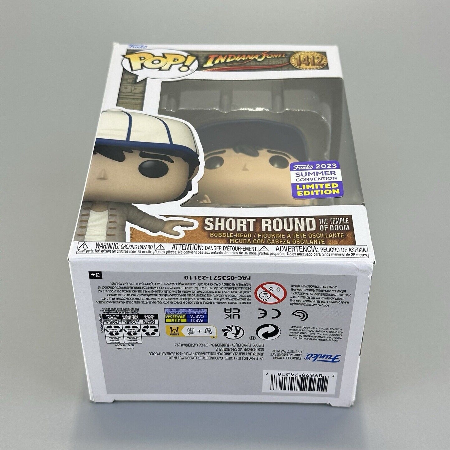 Funko Pop! Indiana Jones Short Round #1412 Summer Convention 2023 Vinyl Figure