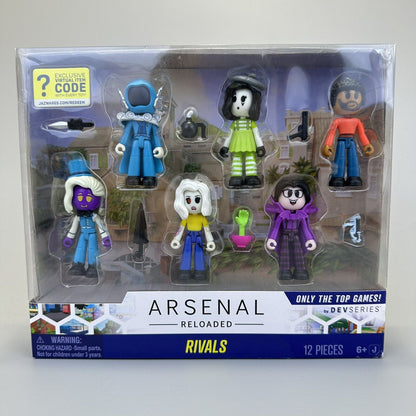 Roblox DevSeries Arsenal Reloaded Rivals Figure Set 6-Pack w/ Virtual Code - New