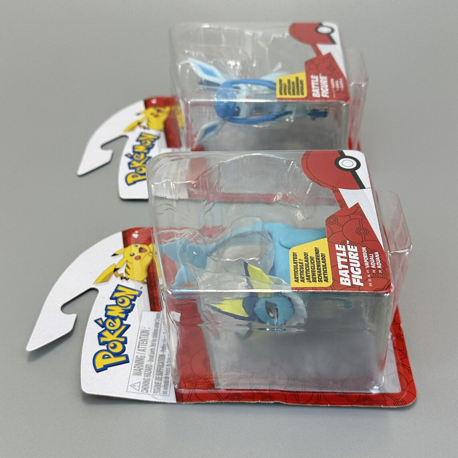 Pokémon Battle Figure Pack Glaceon & Vaporeon 3" Action Figures Bundle - New