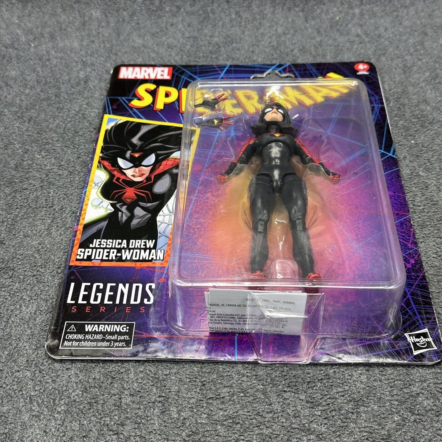 Marvel Legends Spider-Man Jessica Drew Spider-Woman Black Suit 6" Action Figure