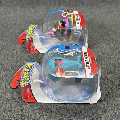 Pokémon Wobbuffet & Alolan Muk Articulated 3" Battle Action Figures - Sealed