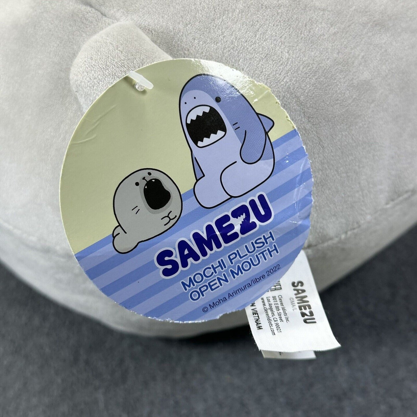 SAMEZU Mochi Plush Open Mouth Seal 12" Soft Plushie