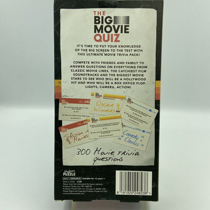 Professor Puzzle The Big Movie Quiz Trivia Game - 300 questions 12+ VHS Box New