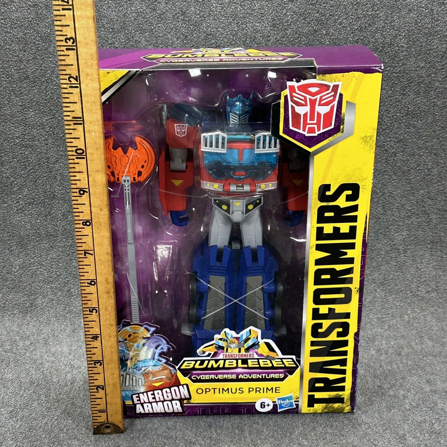 Transformers Cyberverse Ultimate Optimus Prime Bumblebee Energon Armor 9" Figure