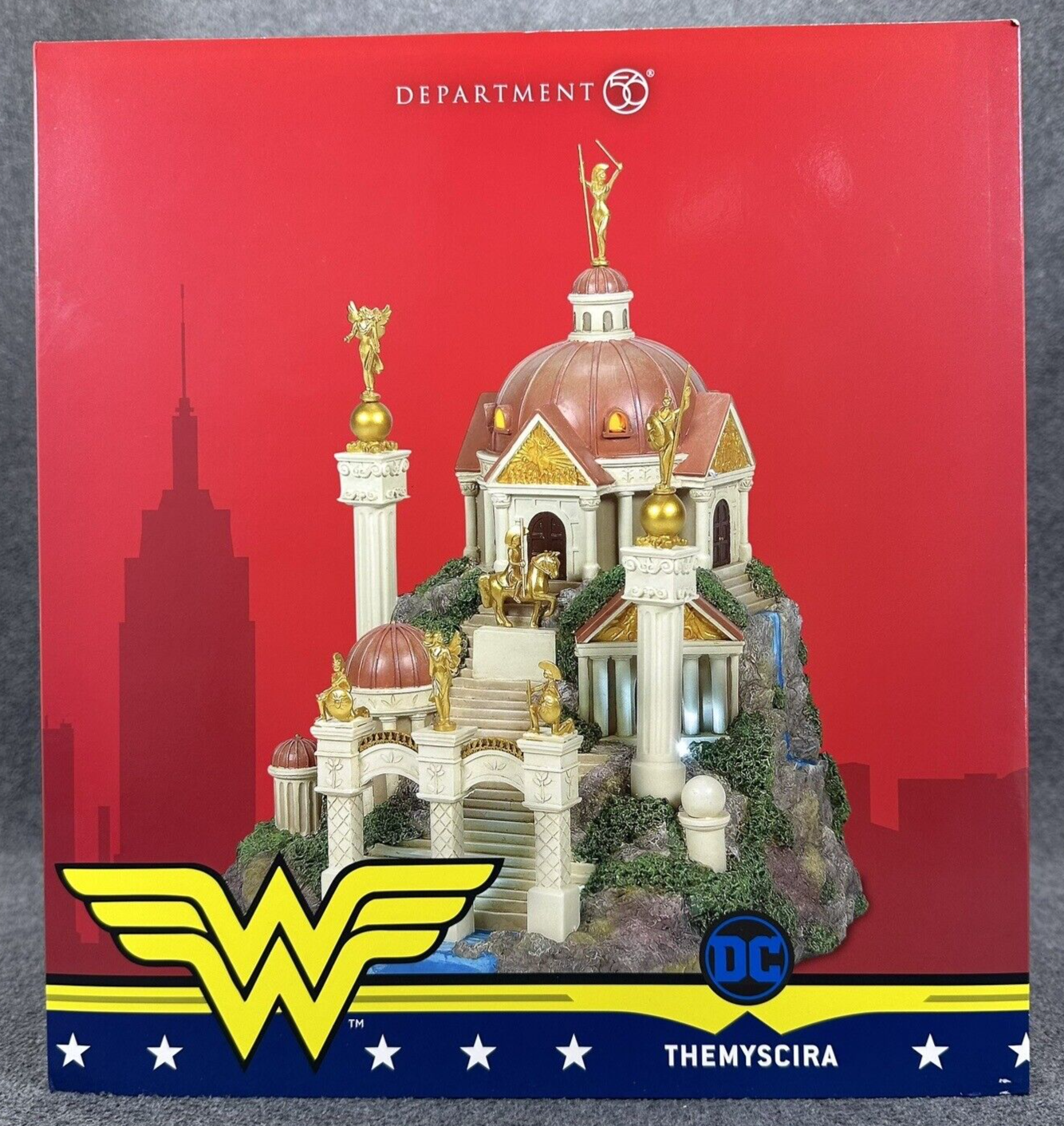 Department 56 DC Comics Wonder Woman Themyscira 11" Statue Diorama w/ Lights New