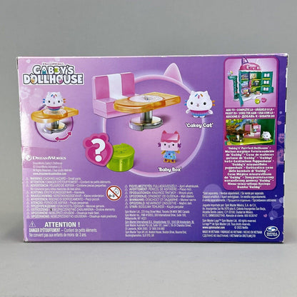 Gabby's Dollhouse Cakey Cat Baby Box Kitchen Dinette Set Exclusive - Brand New