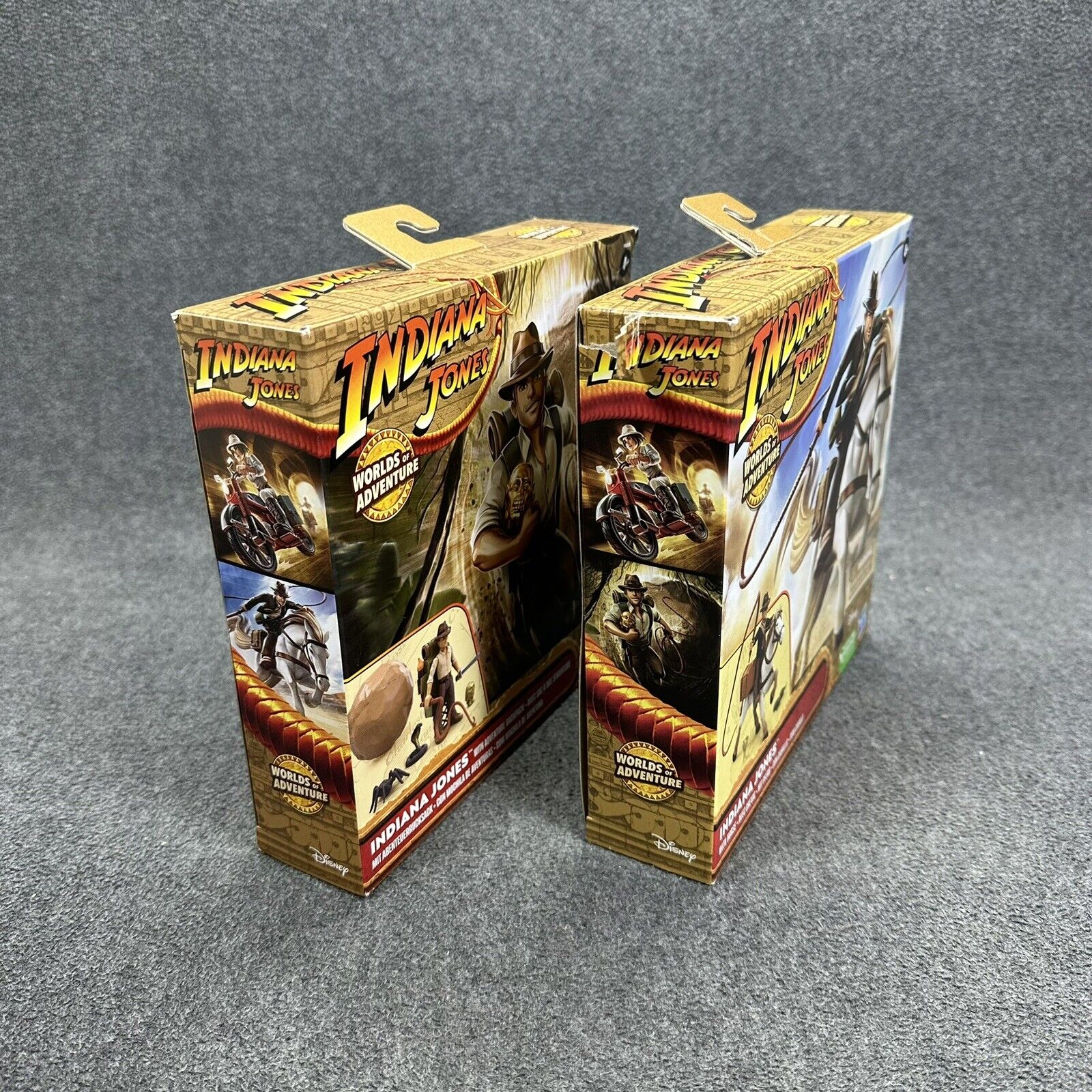 Indiana Jones Worlds Of Adventure Backpack & Horse 2.5" Action Figure Set Bundle