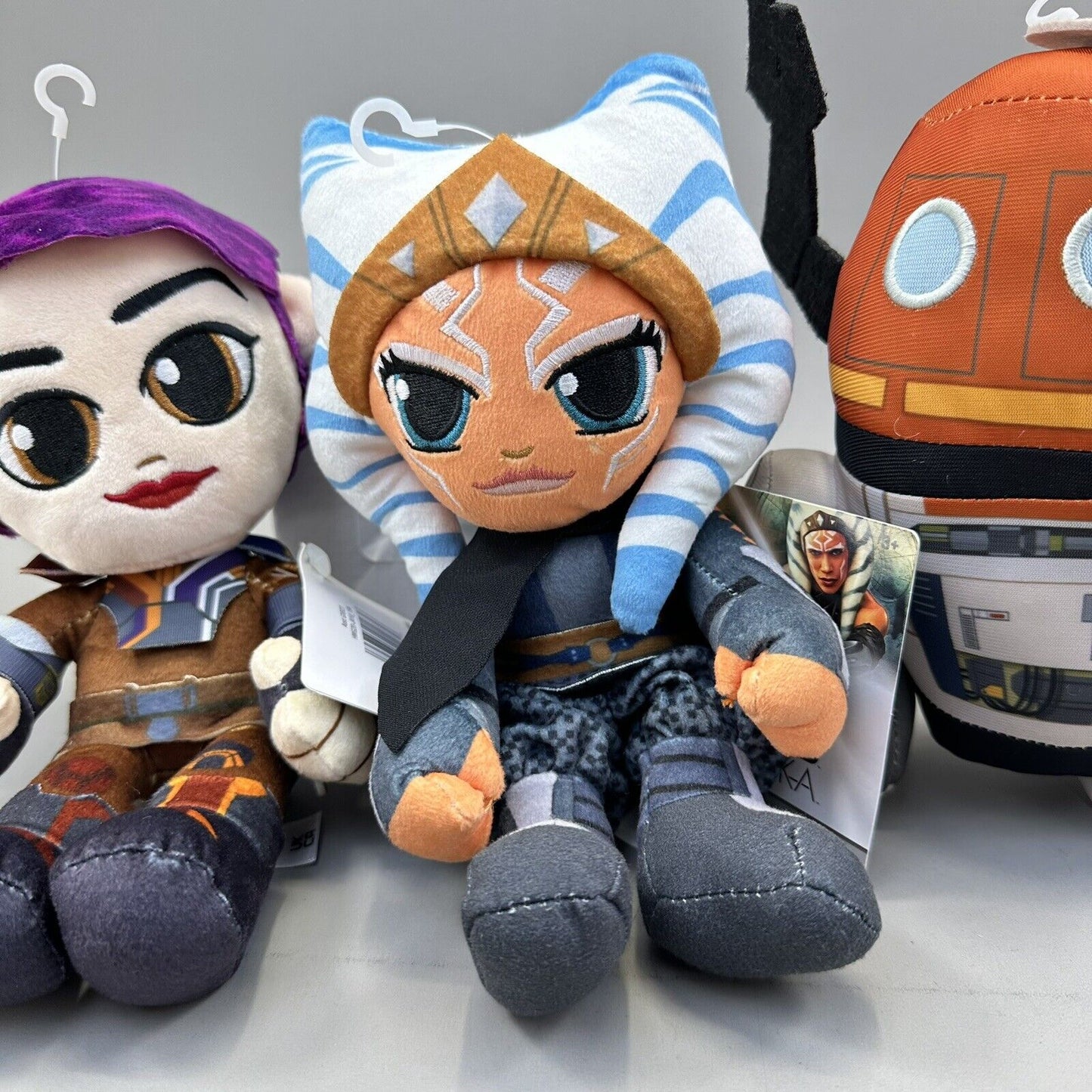 Mattel Star Wars CHOPPER (C1-10P) Ahsoka & Sabine Wren 9" Plushies Bundle - NWT