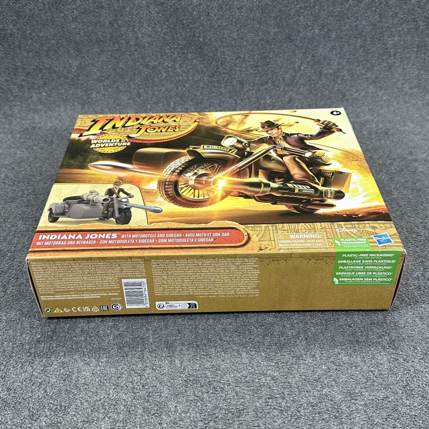 Hasbro Indiana Jones Worlds of Adventure Action Figure w/ Motorcycle & Sidecar